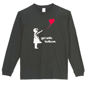 【バンクシー5.6oz★黒3XL】5.6oz風船と少女banksyロングTシャツロングスリーブ★送料無料・新品