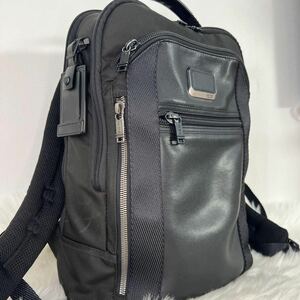 【極美品】TUMI　トゥミ バックパック　リュックサック アルファ　ブラボー レザー　ビジネス　232682 メンズ ブラック 黒　大容量