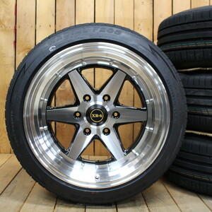 200系 ハイエース オーバーフェンダーサイズ 18インチ 9J+25 ファブレス XR-6 ワイド 225/45R18 ナット付 新品 タイヤ ホイール 4本SET