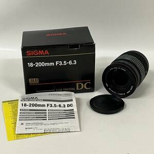 1円~【動作未確認】シグマ SIGMA ZOOM 18-200mm 1:3.5-6.3 DC 一眼カメラ用 レンズ 付属品あり G142023