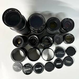 1円~【9点】カメラ レンズ まとめ売り PENTAX Nikon Canon COSINA 標準 単焦点 望遠 ズーム 部品取り 現状品 付属品あり 同梱不可