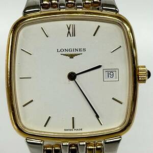 1円~【実動】LONGINES ロンジン Flagship フラッグシップ L5.633.3 Cal.L161.2 クォーツ メンズ腕時計 ホワイト文字盤 純正ベルト G142015