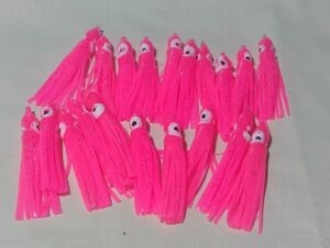 タコベイト　ピンク　２０個セット　約6ｃｍ　　アキアジ　鮭　ウキルアー　釣り　　ぶっこみ　フカセ　２号相当　アシストフック