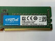 メモリ サーバーパソコン用 Crucial DDR4-2400T (PC4-19200T) ECC Registered 16GBx4枚合計64GB起動確認済です MTA18ASF2G72PZ-2G3B1RK_画像3