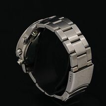 1円 稼動 良品 スカイライン QZ GTR デイト クロノグラフ 白文字盤 TLG メンズ腕時計 MTM 6881000_画像3