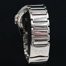 1円 稼働 良品 QZ ドルチェアンドガッパーナ D&G 黒文字盤 メンズ腕時計 OKZ 1MGT 0022000_画像3