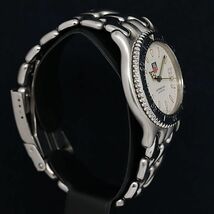 1円 稼動 QZ コマ2付 タグホイヤー セル プロフェッショナル200M WG1112-0 デイト 白文字盤 メンズ腕時計 OKZ 1DKT 0078100_画像2