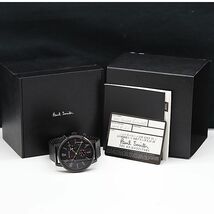 1円 稼働 美品 箱/保付き ポールスミス QZ J505-T021310 スモセコ デイト 1BJY ブラック文字盤 メンズ腕時計 YUM 5936000_画像5