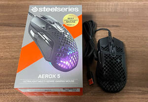 SteelSeries 有線ゲーミングマウス Aerox5 超軽量 9ボタン