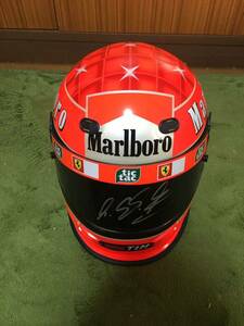 2001 Michael Schumacher Ferrari win helmet Spain