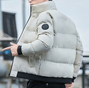 メンズ ダウンジャケット ブルゾンキルティング 中綿ジャケット コート 冬 アウター 防風防寒 ジャンパー シンプル 大きいサイズ M~5XL 灰
