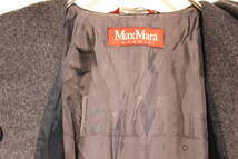 E410 人気 MaxMara STUDIO マックスマーラ ステュディオ ウール ビッグショール コート ロングコート グレー 38 Mサイズ レディース_画像6