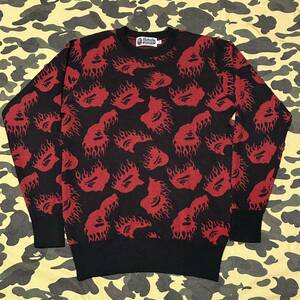 flame fire KNIT RED BAPE エイプ A BATHING APE ニット