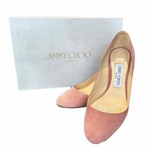 JIMMY CHOO ジミーチュウ パンプス スエード 36 23.0cm ピンク系 レディース シューズ 靴 【中古】_画像1
