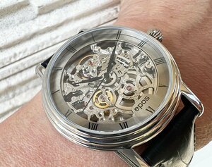 【新品2年保証半額以下】エポス メンズ腕時計 EPOS エモーション スケルトン スイス機械式腕時計　自動巻き 機械式 オートマチック 3336SK