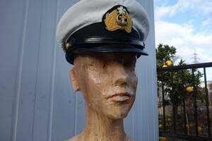 ◆日本海軍士官帽子　複製品　size５７　第一種軍装　白カバー付　検◆海軍航空隊　零戦　特攻隊　帝国海軍　大和　武蔵　艦隊決戦