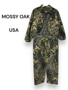 MossyOak 古着　90s USA オールインワン　ツナギ　リアルツリーカモ