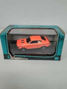 希少 絶版 エポック MTECH エムテック HOBBY 1/43 三菱 ギャラン GTO MR (オレンジ) 模型車 ミニカー 