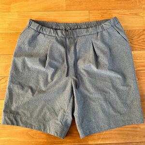 DANSKIN short pants lady's XL size stretch gray shorts Dance gold 