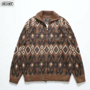  unused [ BEAMS PLUS Beams + ] geo me Trick ja card Zip moheya knitted Sneitib38150099156 regular price ¥38,500 sweater 