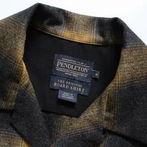 【 PENDLETON ペンドルトン 】オリジナル ボードシャツ オンブレ 長袖 オープンカラー ウールシャツ S AA022-32410 チェック メキシコ製_画像3