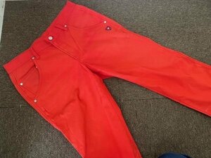 4*1769[PEARLY GATES/ Pearly Gates ] Golf pants long pants color : red size :5(L) Sapporo * beautiful ...* shop front pick up possible 