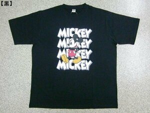 新品 大きいサイズ ミッキーマウス/MICKEY MOUSE 半袖Ｔシャツ黒4L メンズ レディース アメカジ ディズニー BIG ロゴＴ 激カワ メール便可