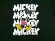 新品 大きいサイズ ミッキーマウス/MICKEY MOUSE 半袖Ｔシャツ黒4L メンズ レディース アメカジ ディズニー BIG ロゴＴ 激カワ メール便可_画像3