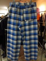 SUNSEA サンシー 22AW (22A46) Grunge Check Pants グランジ チェック パンツ 新品 GRUNGE BLUE CHECK 2 定価49500円_画像7