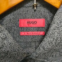 【タグ付・未使用級】ヒューゴボス 長袖シャツ 【紳士の着こなし】HUGO BOSS 無地 グレー 灰色 コットン M トップス メンズ カジュアル_画像4