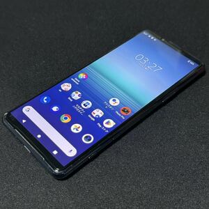 中古 SIMフリー Xperia 5 II SOG02 ブルー 青色 SONY エクスペリア