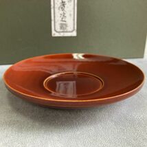 ☆【未使用品】飛騨高山 春慶塗 茶托 5客セット 和食器 仲山漆器 円形 茶道具 煎茶道具 来客用 おもてなし 箱付き 保管品_画像4