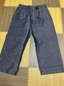 【新品】OUTIL ウティ　pantalon nitry ツータックパンツ　デニムカラー　サイズ3