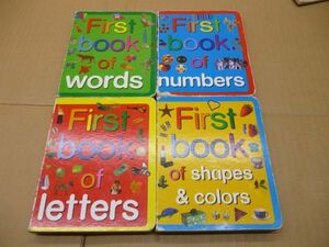 英語の絵本　幼児　児童　First book of words　Words/letters/shaes＆colors/numbers ４冊セット　本259　　　送料無料 管ta　　23DE