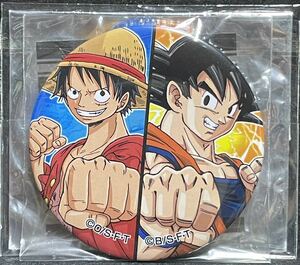 【未使用品/希少】ワンピース 缶バッジ ドラゴンボールコラボ ストロング9 ドでか缶バッジ ドデカ缶バッジ 缶バッチ ルフィ 孫悟空 ラスト1