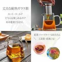 ★2~3人用★耐熱ガラス ティーポット 急須 紅茶 ティータイム おしゃれ 750ml【399】U119_画像3