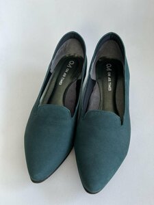 [ including carriage ]ON AIR TIMES on air time z shoes 23.5cm deep green heel 4 made in Japan Wedge heel adult almond tu stylish 6433082