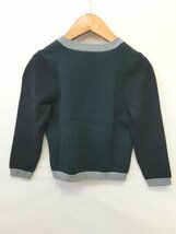 【送料込】[キッズ/子供服] PETIT BATEAU プチバトー カーディガン 100cm 緑グリーン 灰色グレー 羊毛ウール 綿コットン 男の子用 /n471541_画像4