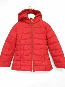 【送料込】[キッズ/子供服]　PETIT BATEAU　プチバトー　中綿コート　120cm　赤レッド　フード　フリース裏地　男女共用 /n471555