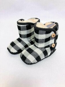 【送料込】新品タグ付き★UGG アグ ブーツ オフホワイト×ブラック×グレー他 記載サイズ12.5 12～18ヶ月 ボア 【男女共用】s3406375