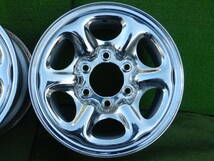 ★NISSAN純正 TOPY 1202 92 N3.8 40300 88G15 メッキ★J15×6JJ OFF:+30 PCD139.7-6H ハブ径；101mm 傷、汚れ、錆等あり 4本 _画像4