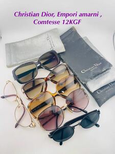 QA326 Christian Dior, Empori amarni , Comtesse 12KGF メガネ サングラス 日本、ドイツ製　度に入り　老眼鏡 眼鏡 ブランド まとめ
