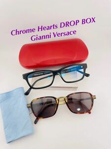Qa366 Chrome Hearts DROP BOX , Gianni Versace メガネ　サングラス　日本製　イタリア　高級ブランド　ブラック／ブラウン　まとめ