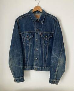 【ロング丈/着丈66cm】60s LEVIS 71205 BIGE デニムジャケット 46 リーバイス ビッグE ヴィンテージ 70505 557XX 558XX 507XX 501 66前期