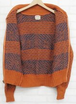 7T8934/RAGG SWEATER ノルディック柄 ジップニットカーディガン USA製 ビンテージ_画像4