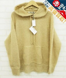 7T9228/新品 AURALEE 23AW BRUSHED SUPER KID MOHAIR KNIT P/O PARKA オーラリー モヘアニットパーカー セーター