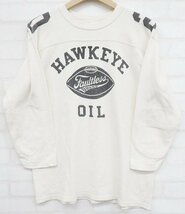 7T8938/フリーホイーラーズ HAWKEYE OIL Co 8分袖フットボールTシャツ 1128003 FREEWHEELERS HAWKEYE OIL Co._画像2