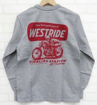 7T8676/未使用品 WESTRIDE RUMBLING STADIUM LONG SLEEVE TEE ウエストライド 長袖Tシャツ_画像3