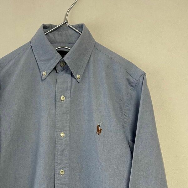 古着 90s POLO Ralph Lauren 長袖BDシャツ ブルー