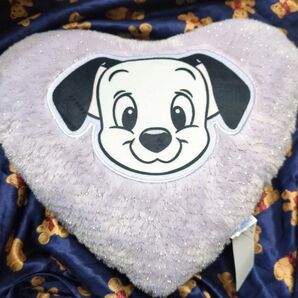 101匹わんちゃん 紫 パープル ハート クッション disney